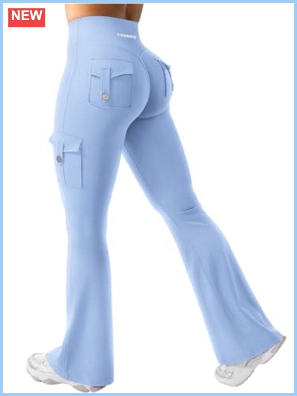 High-Waisted Bootcut Flare Yoga Pants with Pockets